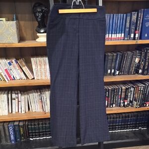 Express Women's Dark Blue Plaid Dress Pants